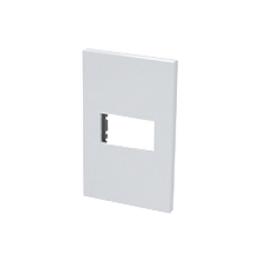 Placa de policarbonato con base de acero para 1 módulo 1/3 color blanco.
