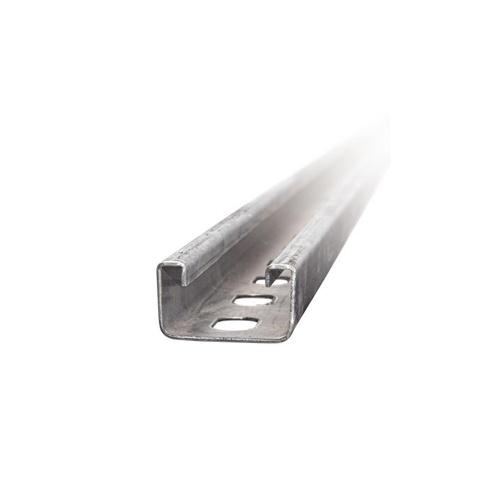 Unicanal perforado 4x2, 3000 mm, con acabado Electro Zinc