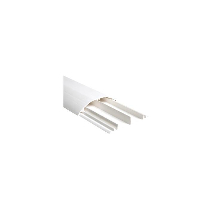 Ducto media caña color blanco de dos vias, de PVC auto extinguible,  90.5 x 19.7 x 1220mm (9400-01250)