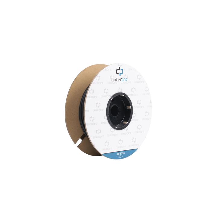 Carrete de Fibra Óptica Monomodo con Conectores SC-SC Duplex, Reforzada con Kevlar, de 50 Metros (164.04 Pies), Para