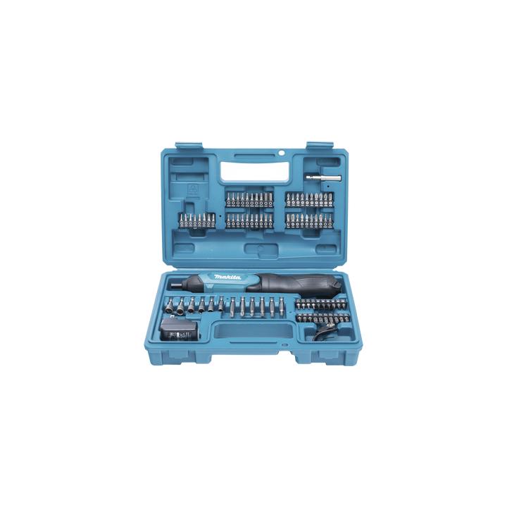 Atornillador Reversible (Broquero 1/4) de 220 RPM con Cargador USB (Incluye 81 Puntas).
