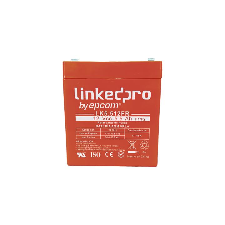 Batería 12 V / 5.5 Ah / UL / Tecnología AGM / Vida útil promedio de 5 años / Retardante a la Flama / Para uso en