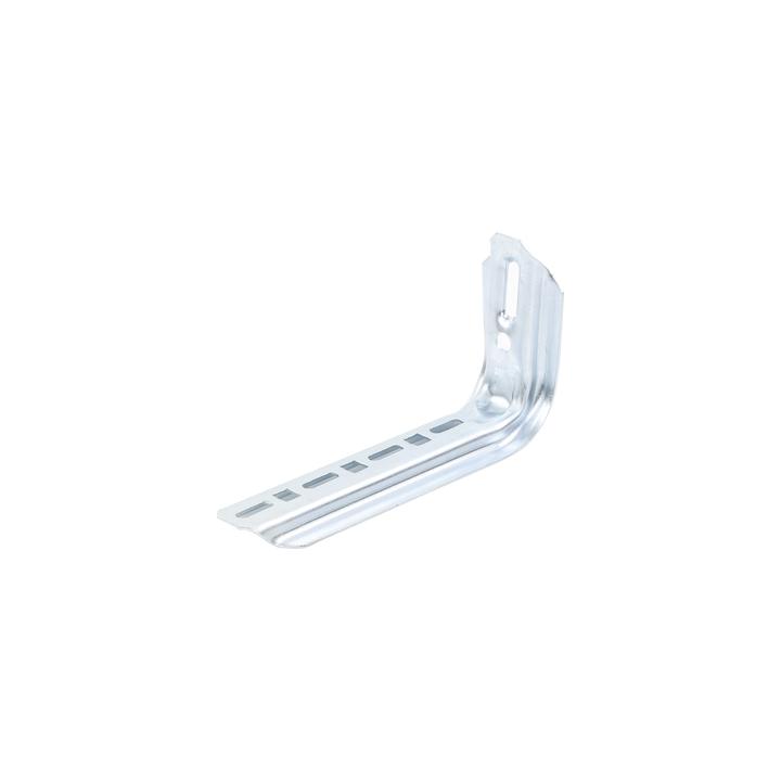 Ménsula omega tipo L inteligente, 210mm de ancho, con acabado Electro Zinc