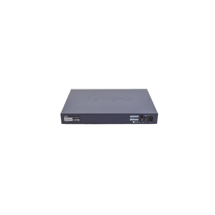 Switch Administrable L3, 24 puertos Gigabit PoE 802.3bt, 2 puertos 10G SFP+, Pantalla Tactil, Fuente Redundante, (600W)
