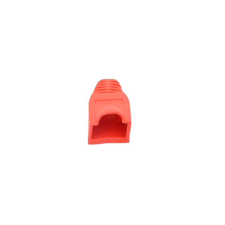 Bota Plástica para Protección de Plug RJ45, Color Rojo