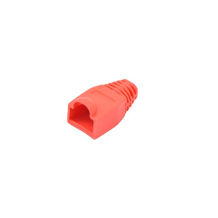 Bota Plástica para Protección de Plug RJ45, Color Rojo