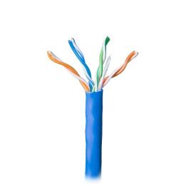 Bobina de 305 Metros (1000 Pies) Cable Par Trenzado Nivel 5 (CAT 5e) / CMR / Color Azul / 4 Pares de Conductores