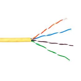 Bobina de Cable de 305 Metros (1000 Pies) UTP Cat6 Riser / Color Amarillo / UL, CMR, Probado a 350 Mhz / Para