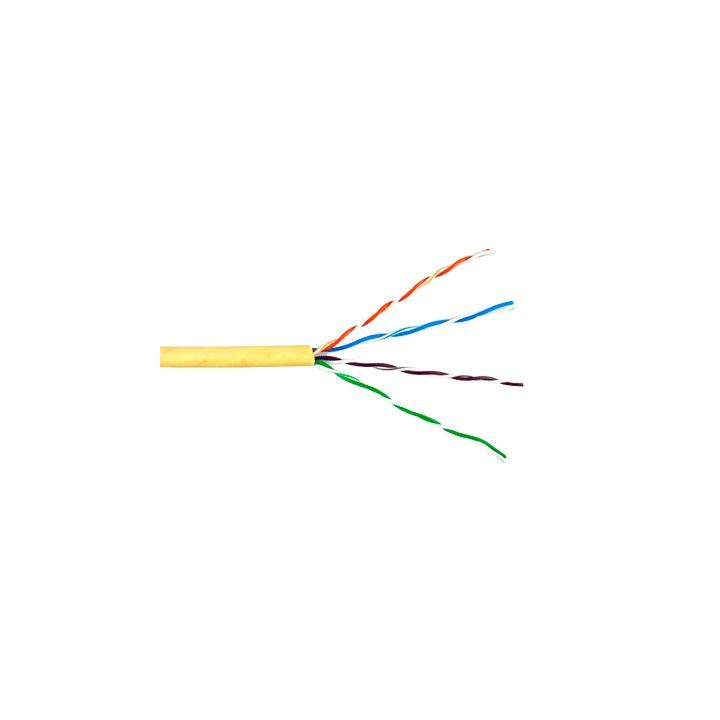Bobina de Cable de 305 Metros (1000 Pies) UTP Cat6 Riser / Color Amarillo / UL, CMR, Probado a 350 Mhz / Para