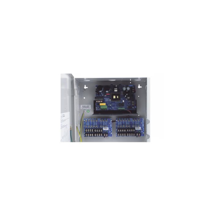 12 Vcc @ 10 A / Fuente tipo control / 16 salidas / capacidad de baterías de respaldo / Requiere batería.