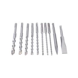Juego con 10 piezas de brocas y cinceles SDS PLUS