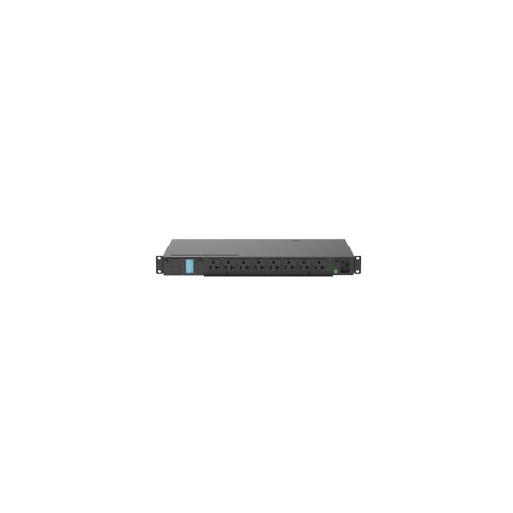 PDU Monitoreable (MI) para Distribución de Energía, Enchufe de Entrada NEMA 5-15P, Con 8 Salidas 5-20R, Horizontal