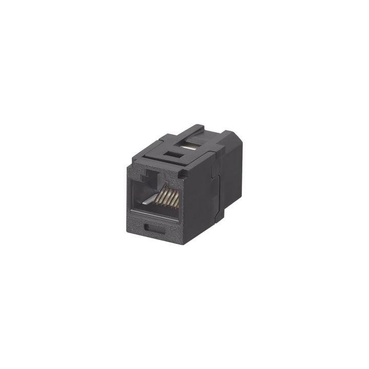Módulo Acoplador RJ45 a RJ45, Mini-Com, Categoría 6, Color Negro
