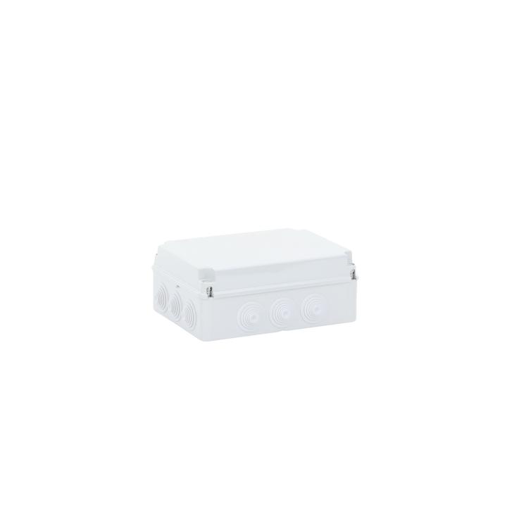 Caja Estanca de PVC Para Derivación y Conexión, 12 Entradas, Tapa Atornillada, 300x220x120 mm  (Área interna), Uso