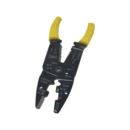 Pinza Cortacables / Pelacables 10 a 22 AWG con Plegador de Conectores.