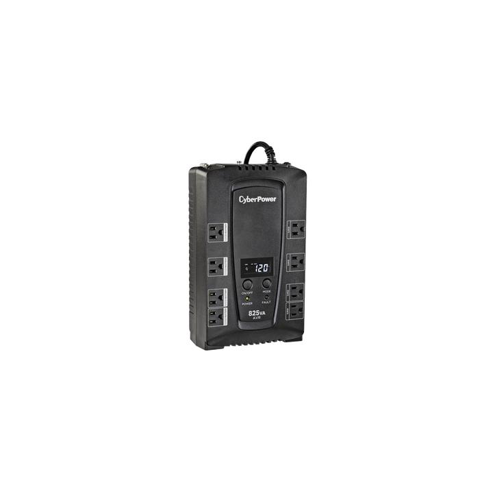 UPS de 825 VA/450 W, Topología Línea Interactiva, Entrada 120 Vca NEMA 5-15P, Tipo Gabinete Compacto, Con 8 Tomas