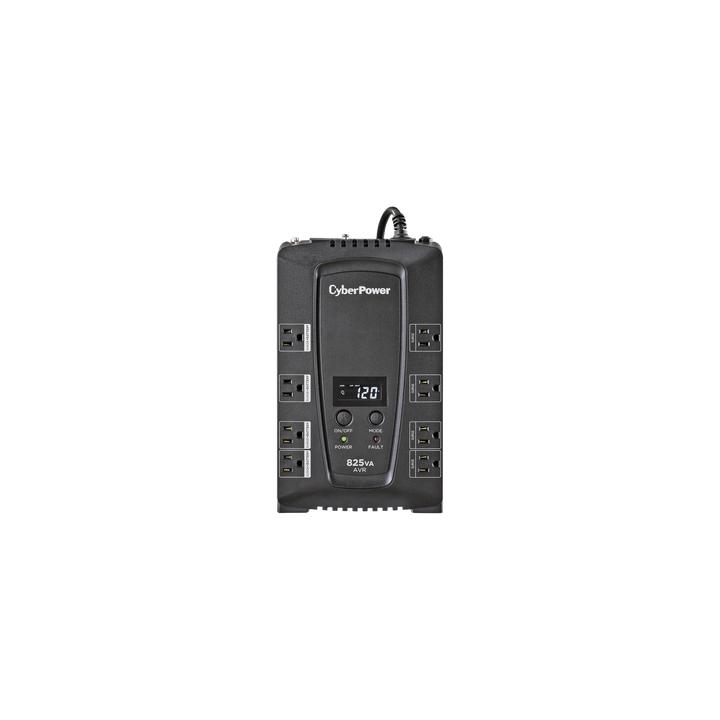 UPS de 825 VA/450 W, Topología Línea Interactiva, Entrada 120 Vca NEMA 5-15P, Tipo Gabinete Compacto, Con 8 Tomas