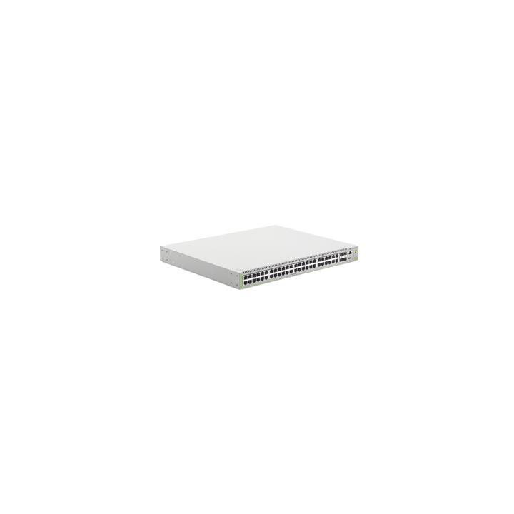 Switch PoE+ Administrable CentreCOM GS980M, Capa 3 de 48 puertos 10/100/1000Mbps + 4 SFP Gigabit, 740 W