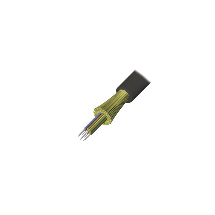 Cable de Fibra Óptica de 6 Hilos, Interior/Exterior, Loose Tube, No Conductiva (Dieléctrica), LS0H, Monomodo OS1/OS2