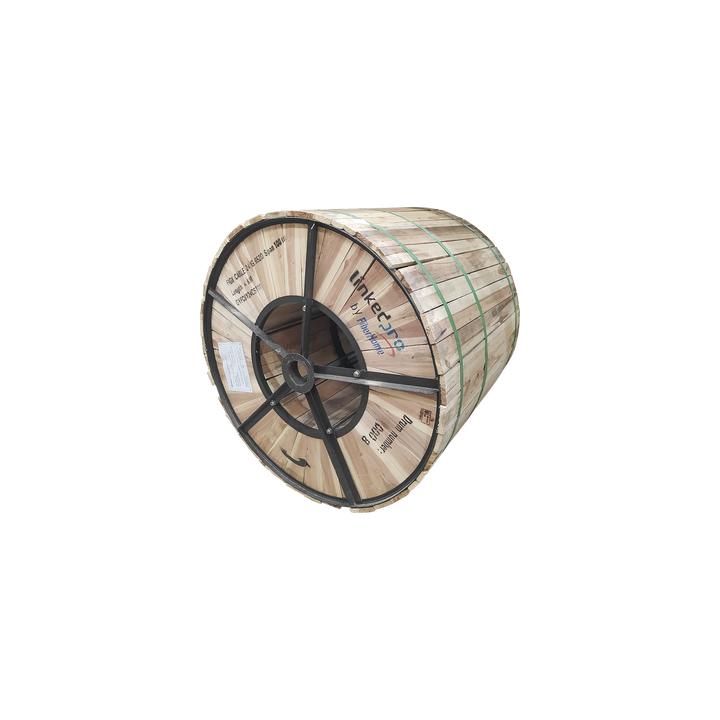 Carrete de 4 km de Fibra Óptica Aérea Figura 8 G.652D, Monomodo de 24 Hilos, Exterior, Span 100, Loose Tube