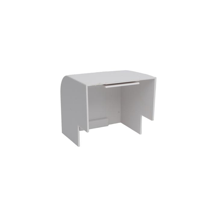 Esquinero Exterior Color Blanco de PVC Auto Axtinguible, Para Canaleta TMK-4577 (5510-02001)