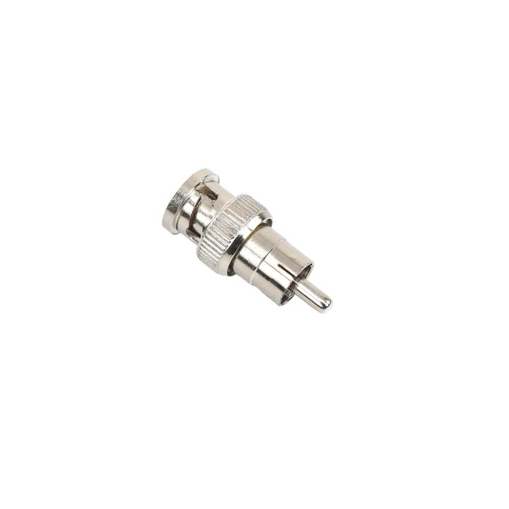 Adaptador en Línea para 75 Ohm, de Conector BNC Macho a RCA Macho en Aplicaciones de Audio-Video para Cámaras,