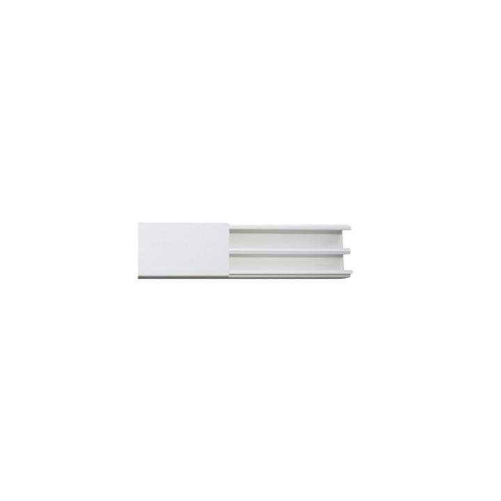 Canaleta en color blanco de PVC auto extinguible, 35 x 17, tramo de 2.5m (5301-01250)