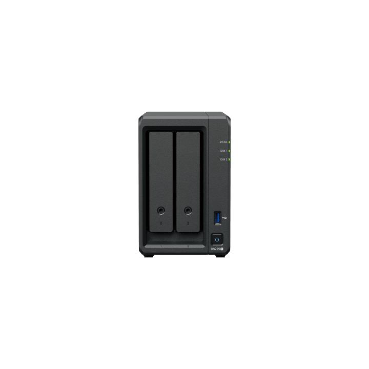 NAS Synology DiskStation DS725+ | 2 Bahías | Expandible hasta 7 Unidades | 2 Ranuras M.2 NVMe | Puerto 2.5GbE |
