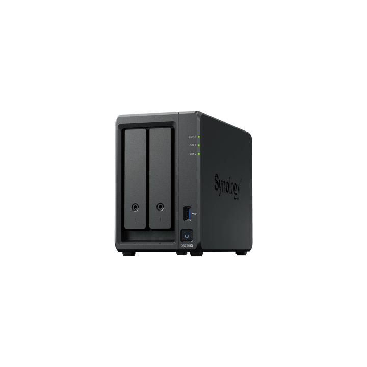 NAS Synology DiskStation DS725+ | 2 Bahías | Expandible hasta 7 Unidades | 2 Ranuras M.2 NVMe | Puerto 2.5GbE |
