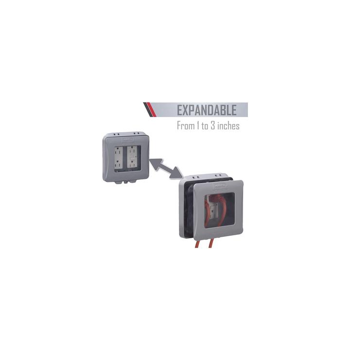 Cubierta Impermeable/ 2 Unidades/ Vertical/ Servicio Pesado/ Expandible/ Color Gris.