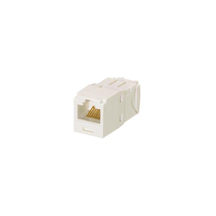 Conector Jack RJ45 Estilo TG, Mini-Com, Categoría 6, de 8 Posiciones y 8 Cables, Color Blanco Ártico