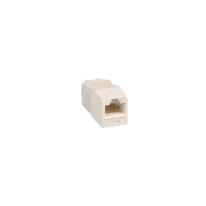 Conector Jack RJ45 Estilo TG, Mini-Com, Categoría 6, de 8 Posiciones y 8 Cables, Color Blanco Ártico