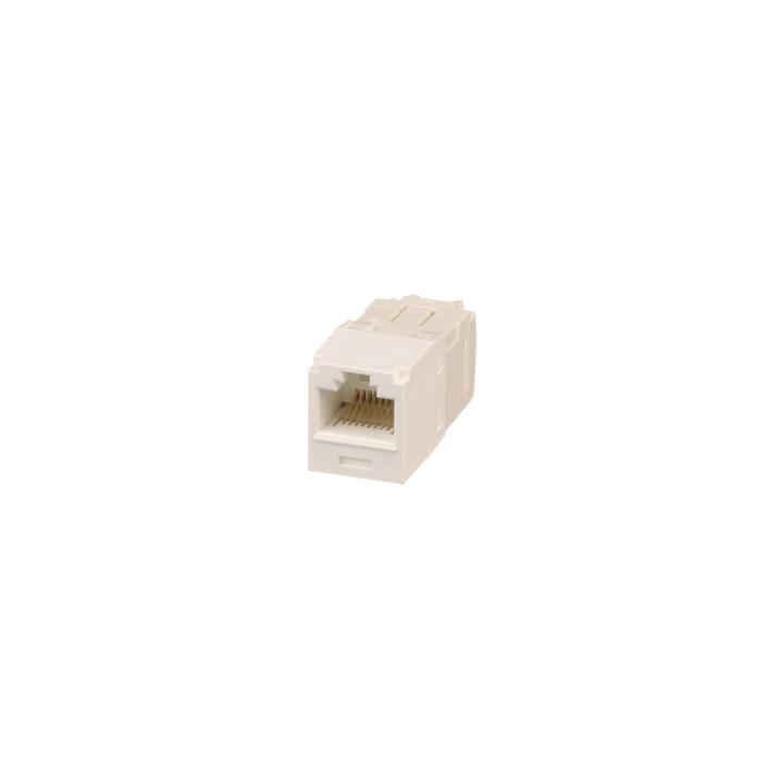 Conector Jack RJ45 Estilo TG, Mini-Com, Categoría 6, de 8 Posiciones y 8 Cables, Color Blanco Ártico