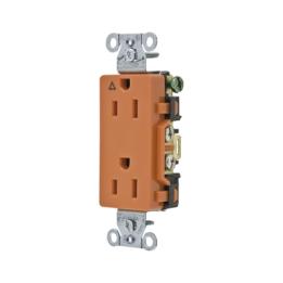 Contacto Dúplex Conexión a Tierra Aislada/ 15A 125V/ 2 polos 3 Hilos/ Nema 5-15R /Grado Comercial Decorativo/ Color