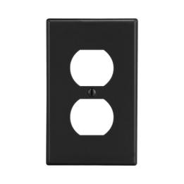 Tapa para Contacto Dúplex Color Negro.
