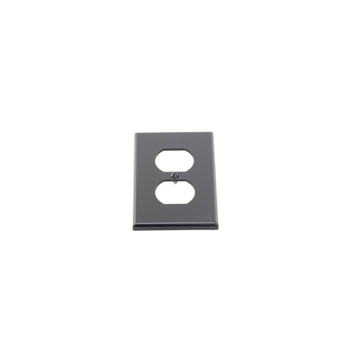 Tapa para Contacto Dúplex Color Negro.