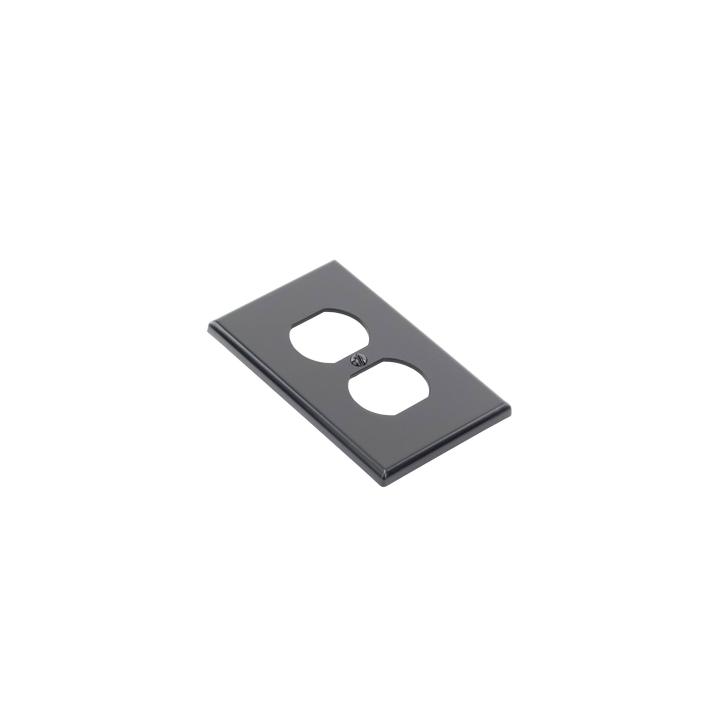 Tapa para Contacto Dúplex Color Negro.