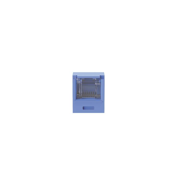 Conector Jack RJ45 Estilo TG con Ventana, Mini-Com, Categoría 6A, de 8 Posiciones y 8 Cables, Color Azul