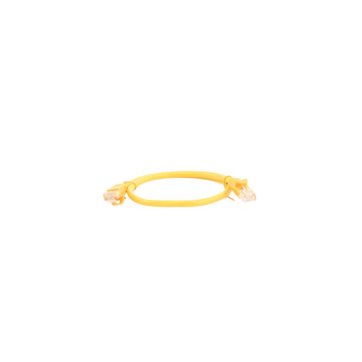 Cable de Parcheo UTP Cat6 - 0.5 Metros (1.64 Pies) - Amarillo
