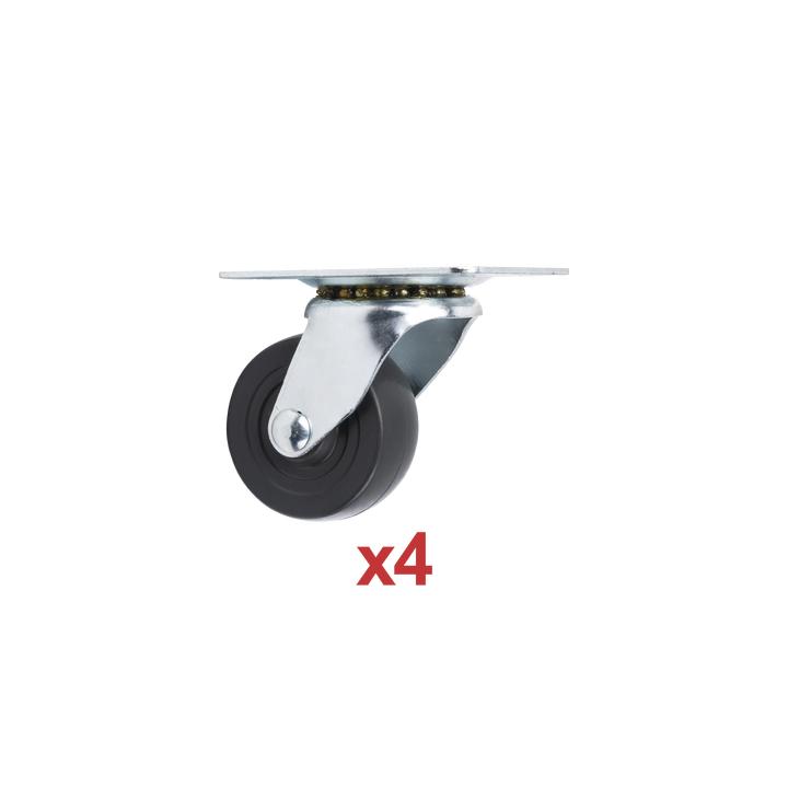 Kit de 4 Ruedas Locas para Racks y Gabinetes (Ver Compatibilidad).