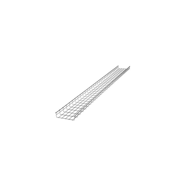 Charola Tipo Malla 66/250 mm, Acabado Electro Zinc, Hasta 263 Cables Cat6, Tramo de 3 Metros