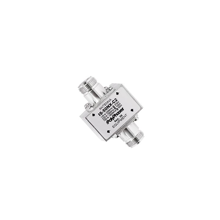 Protector Coaxial RF / 125-1000 MHz / 50 Ω / Conectores N Hembra / Ceja Lateral / 50 kA