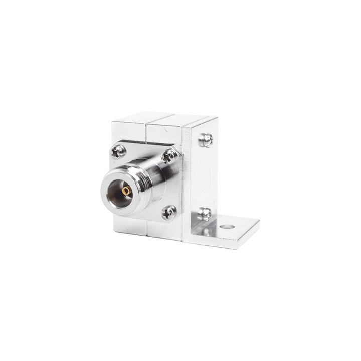 Protector Coaxial RF / 125-1000 MHz / 50 Ω / Conectores N Hembra / Ceja Lateral / 50 kA