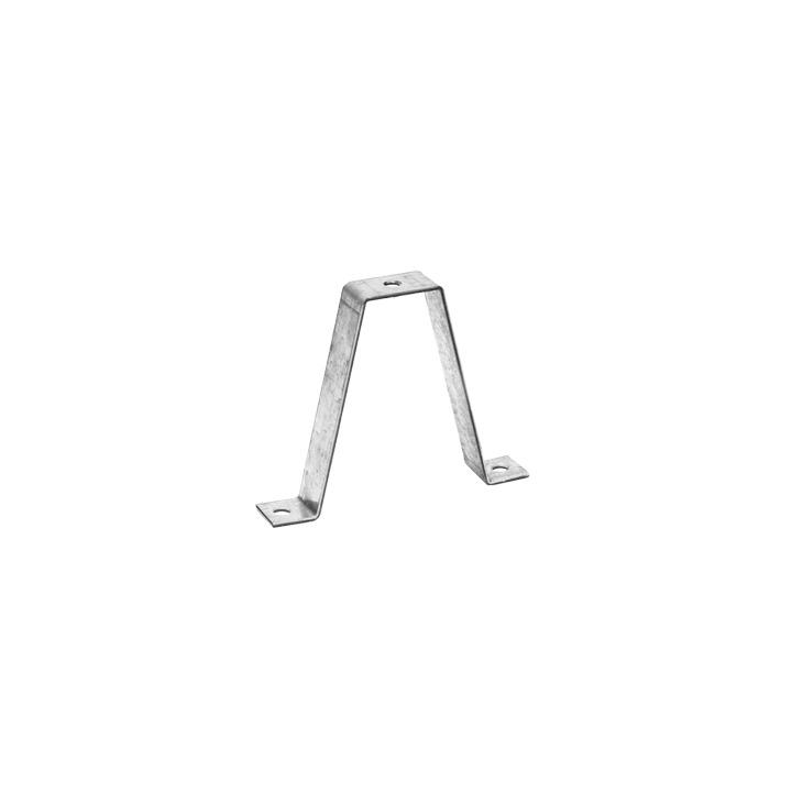 Soporte doble para sujetador universal, ideal para instalación en techo, con acabado Electro Zinc para varilla de 1/4