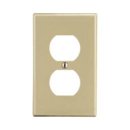 Placa de Pared para Contacto Duplex Color Marfil.