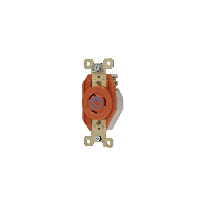Receptáculo Sencillo de Media Vuelta / 20 A 250 V CA / 2 Polos 3 Hilos / Nema L6-20R