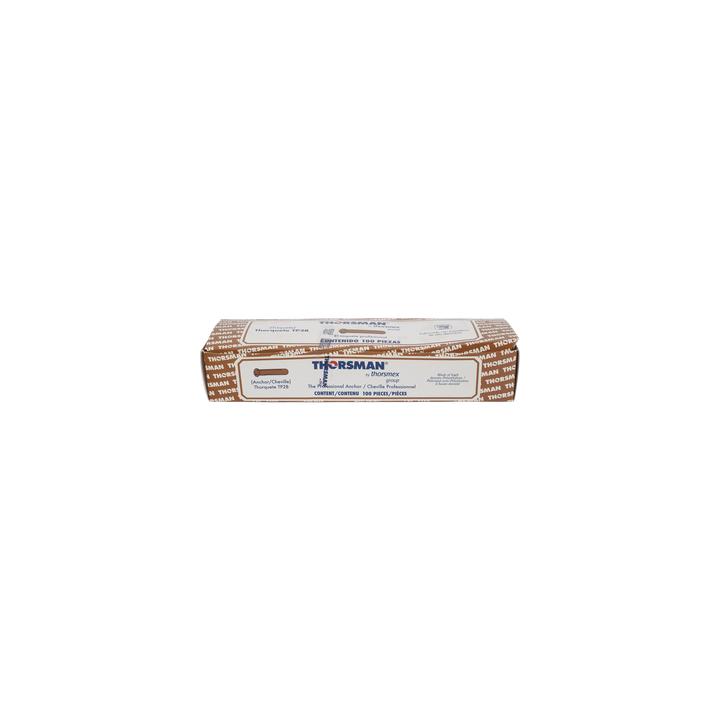 Taquete cafe 5/16" para tornillo 10mm x 1 3/4" (100pzs) (1104-04100)
