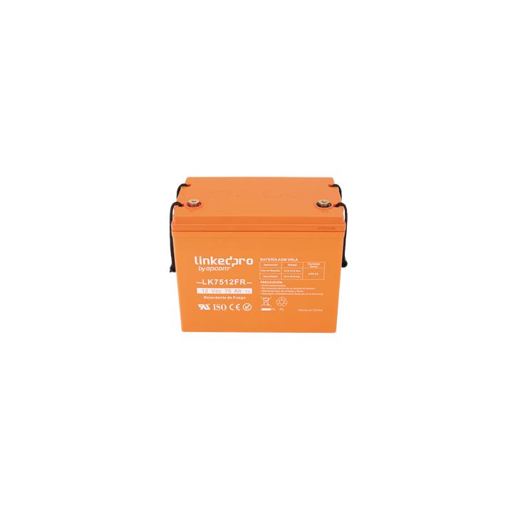 Batería 12 V / 75 Ah / UL / Tecnología AGM-VRLA / Vida útil promedio de 5 años / Retardo a la flama / Para uso en