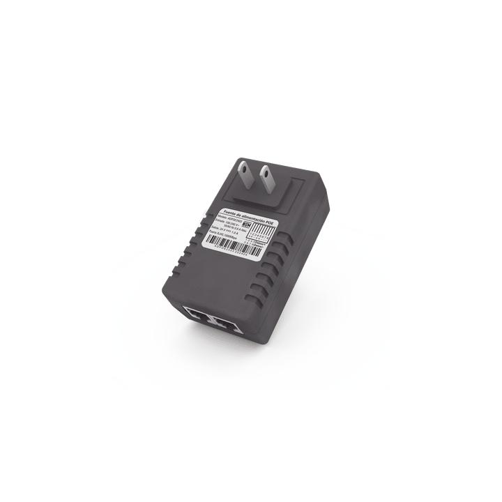 Adaptador de pared / Inyector PoE / 48 Vcc / 0.5 A / Controlado por chip IC / Protección contra OV, OC, SC, UV/