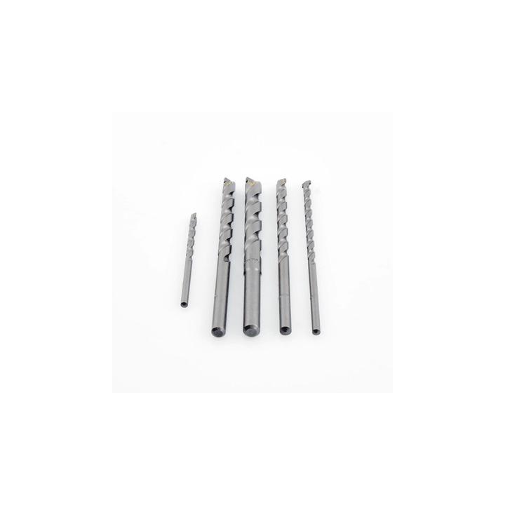 Juego de 5 Pzas. de Broca para Concreto, Zanco Recto (3/16", 1/4", 5/16", 3/8" y 1/2").